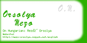 orsolya mezo business card